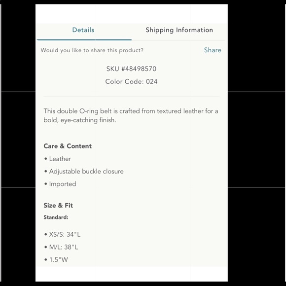 Anthropologie double O ring belt - Picture 8 of 14